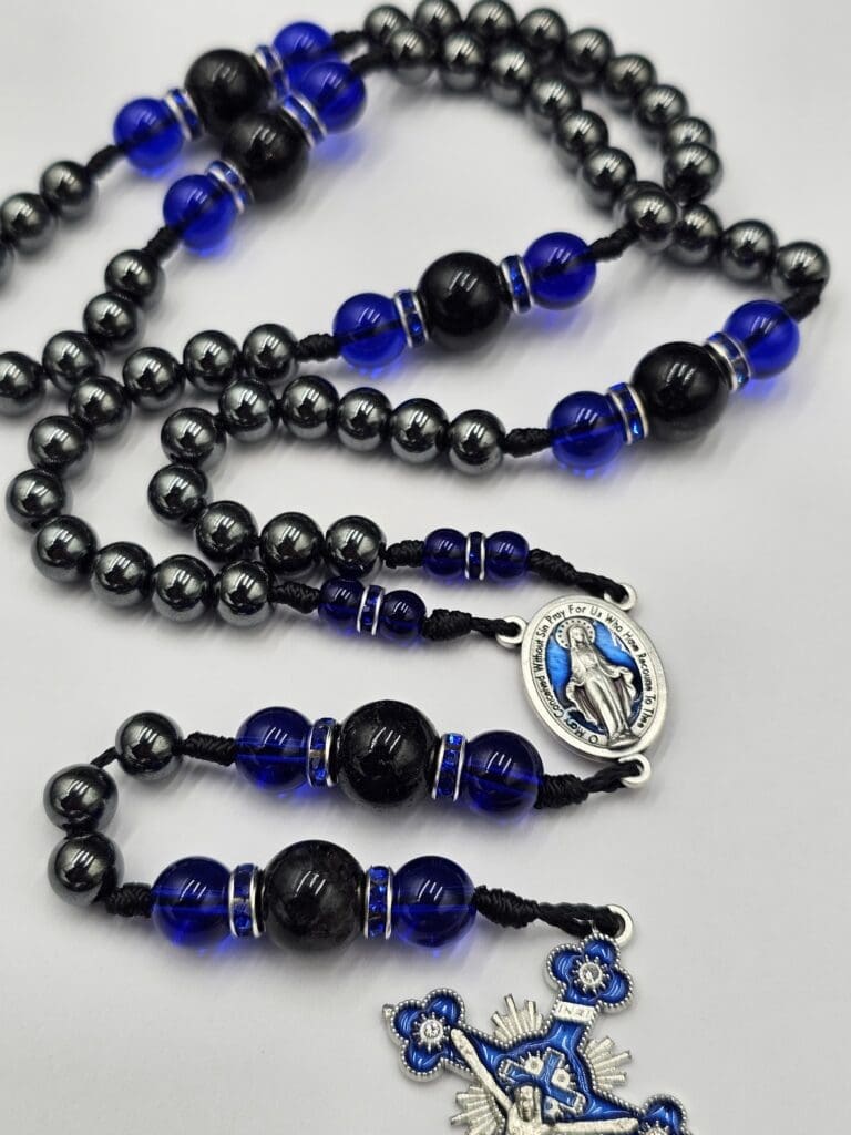Jeff OOAK one of a kind rosary with detailed craftsmanship, ideal for how to pray the rosary meditation and reflection